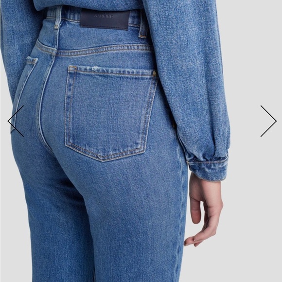 7 For All Mankind  Logan Stovepipe Explorer Jeans size 33 classic blue straight - Picture 5 of 15